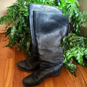 BORN Black Leather Knee-High Boots